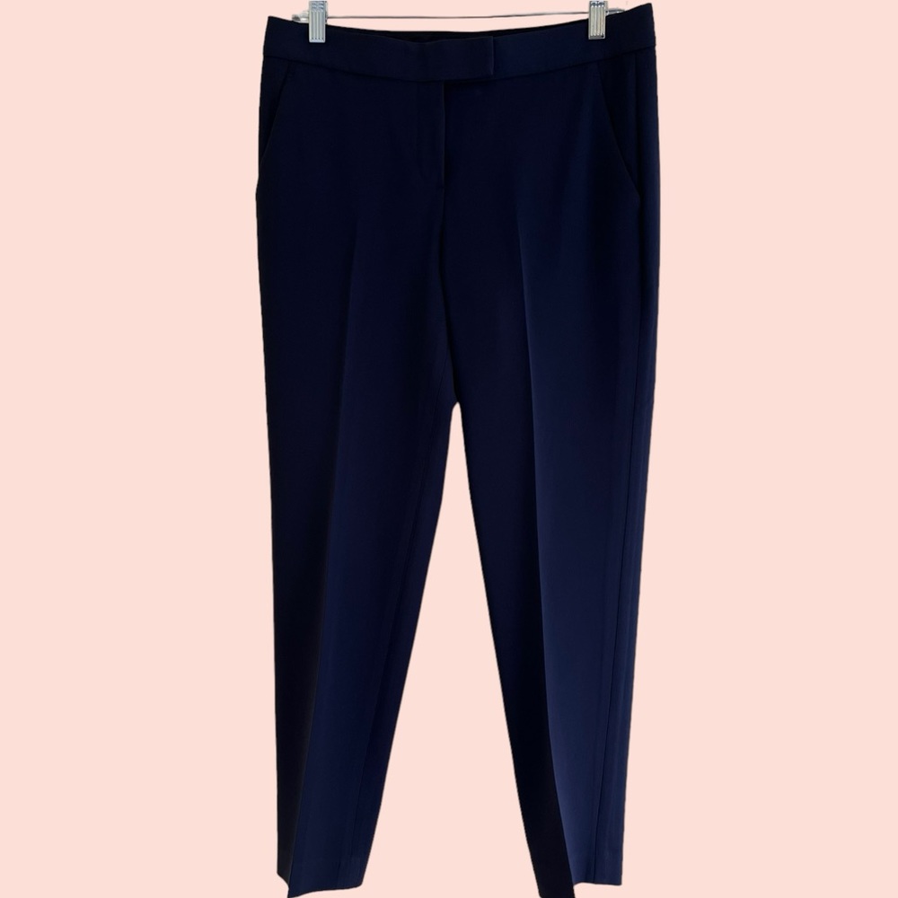theory Navy Blue Flat Front Trouser 6